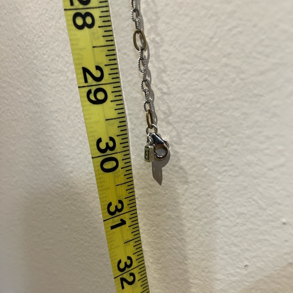 Waxing Poetic Sterling Silver Twisted Links w/ Brass Links 30” Chain - Picture 7 of 7